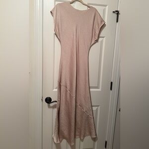 Abercrombie & Fitch Soft Beige Midi Dress